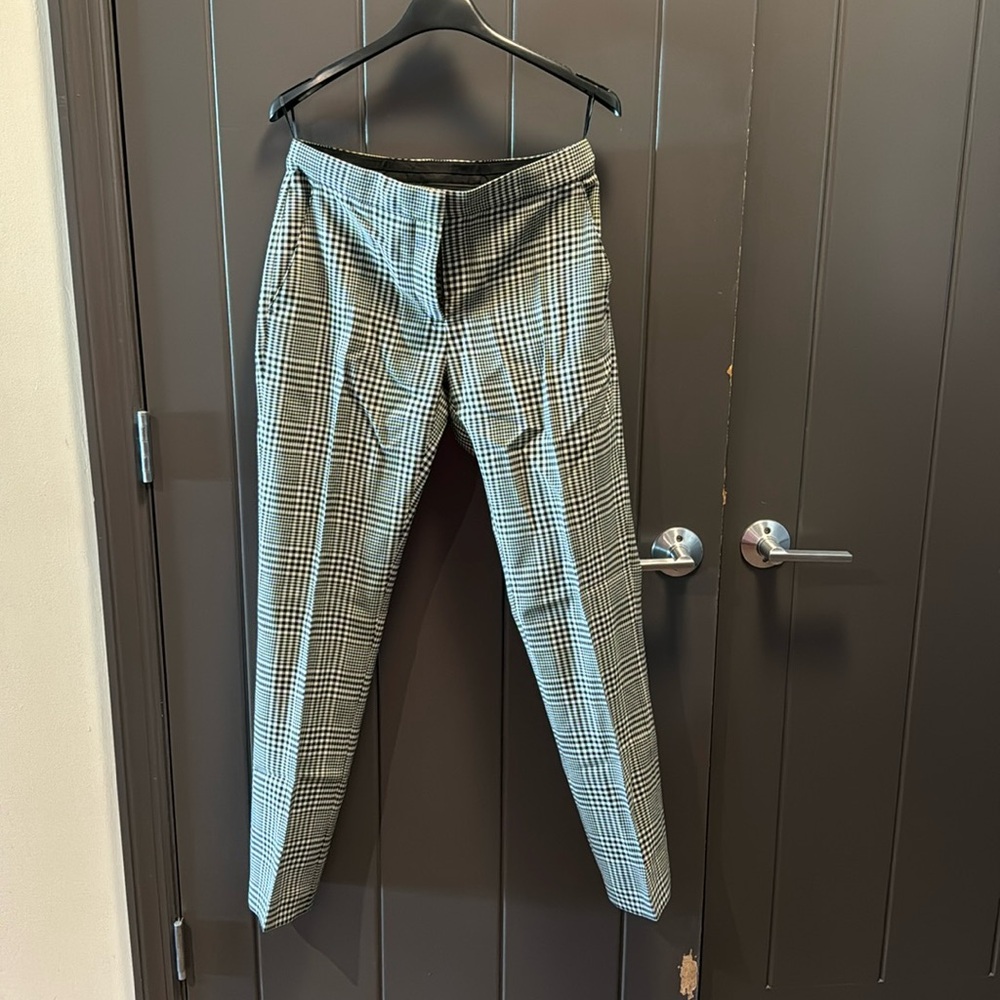 Black and white office pants 100% wool